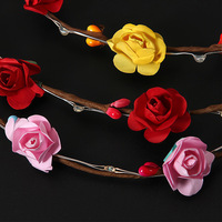 Nicro 10 Lumières Couronne Florale Fille Guirlande Lumineuse LED Bandeau Fleur Lumineux Nouveaux Accessoires Cheveux Brillants Couronne Fournitures de Fête