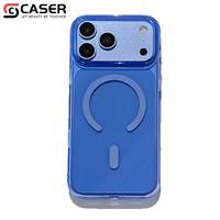 Coque de téléphone transparente en acrylique haute clarté, style Ins, avec grande fenêtre, chargement magnétique sans fil et couverture intégrale pour iPhone 14-18 Pro Max/Pro