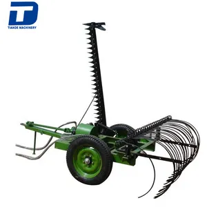 Farm machinery sickle grass trimmer lawn mower with rake tractor grass cutting machine