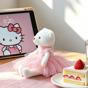 Peluche de Oso Conejito Adorable de Ballet, Juguete de Peluche de Poliéster y Algodón PP, Compañero Reconfortante, Regalo <span class=keywords><strong>para</strong></span> <span class=keywords><strong>Dormir</strong></span> - Product Image 5