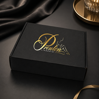 Petites boîtes d'expédition personnalisées en carton ondulé noir recyclable pour chaussures et vêtements, emballage personnalisé
