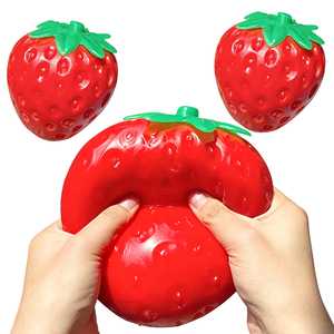 Cross-border Bestseller,Large Slow-<b>rebound</b> Strawberry Squishy Stress Relief Toy Model,Soft and Moist Touch Strawberry Toy Gift - Product Image 1