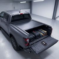Couverture de benne rétractable antivol en aluminium électrique, étanche, pour camionnette tout-terrain