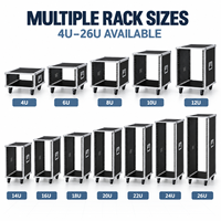 Rack d'amplificateur en aluminium blanc 4/6/8/10/12/14/16/18/20/22/24/26U, flight case pour équipement audio professionnel KTV à domicile