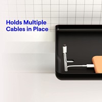 Support de Rangement Multifonctionnel pour Chevet, Fixation Robuste par Pince, Installation Sans Perçage, Support Téléphone pour Dortoir, Lit Superposé, Organisateur d'Appartement