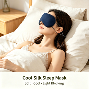 Wholesale Double Sided Ice Silk Adjustable <b>Light</b> Blocking Cooling <b>Sleep</b> Eye Mask for Travel Nap - Product Image 2