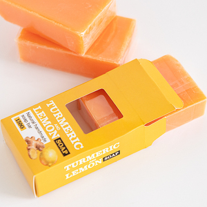 Tự Nhiên Handmade Sáng Xà Phòng Chống Mụn Trứng Cá Nghệ Chanh Hộp Cơ Thể Rửa Tùy Chỉnh Nhà Máy OEM Giá - Product Image 5