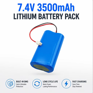 Batterie lithium-ion 7,4 V 3,5 Ah, pack de batteries rechargeables 2S1P pour appareils électroniques - Product Image 1