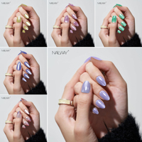 Nailway Fournisseur Professionnel Haute Qualité Luxe 30 Pièces en Gros Faux Ongles Acryliques Gel Souple Faux Ongles Personnalisés Press-On Kit