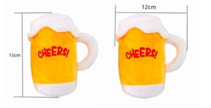 Creative Eco-Friendly <strong>Dog</strong> Plush Chew <strong>Toy</strong> Cotton Filled Wine Bottle Cup Shape Interactive Squeaky <strong>Personalised</strong> <strong>Toy</strong> - Product Image 5