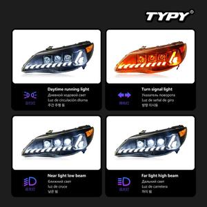 Luces de coche TYPY para Honda Civic FD2, faro delantero 2012-2015, proyector LED, luz diurna, accesorios automotrices - Product Image 4