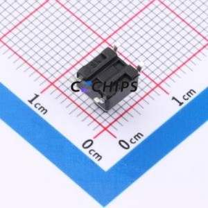 HX-6x6x7.3-TP FT square button Tactile Switch SMD,6x6mm Switch Single Pole Single Throw Square Button 2.5N Vertical Mount - Product Image 2