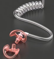 Ruibao Embouts auriculaires souples pour radio bidirectionnelle, inserts de remplacement pour écouteurs, tube acoustique à spirale, kits audio, accessoires pour casques