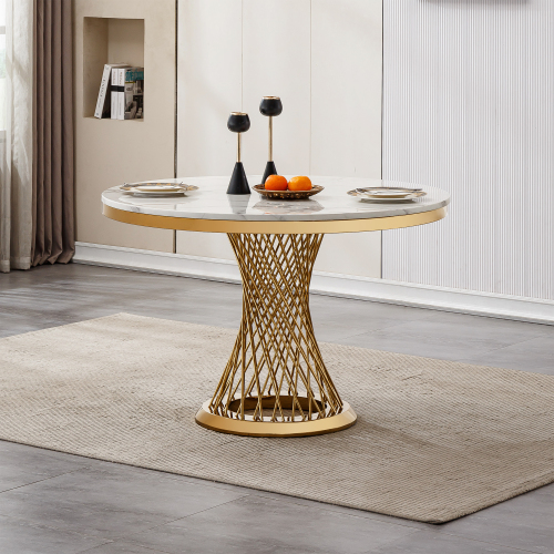 Gold+White + MDF + Stainless Steel