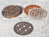 Sous-verres creux en cuir antidérapants résistants à la chaleur et imperméables Table à manger Napperons en cuir PU Tapis et tampons