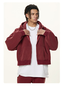 Sweat à capuche zippé pour homme, personnalisé et brodé, coupe régulière ou oversize, en polaire de haute qualité, coupe-vent et écologique, idéal pour l'hiver - Product Image 3
