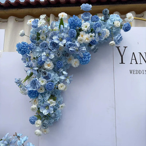 Bunga Sutra Seri Biru Putih untuk Dekorasi Pernikahan, Bunga Kering Gantung, Dekorasi Meja Acara Pesta, Rangkaian Bunga - Product Image 3