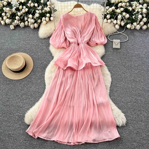 knee length dresses for ladies Shop the Dusk Long Sleeve Waist Tie Frill Dress Floral Print Midnight Blue