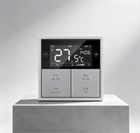 Panneau intelligent d'interface KNX avec contrôle de température à 6 interrupteurs, en matériau PC, pour contrôle CVC, type 86, durée de vie 50 000 cycles