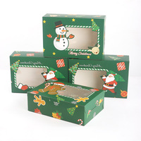 Boîte d'emballage pour dessert de Noël, boîte à cupcakes, boîte à dessert transparente avec fenêtre, boîte à mousse, boîte à tarte aux œufs