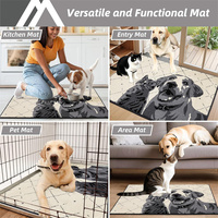 Tapis d'entrée antidérapant Dirt Trapper Welcome, lavable, grattoir à chaussures, tapis d'entrée pour chien, pour pattes boueuses