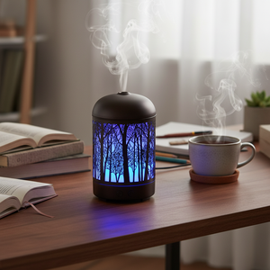 Diffusore di Oli Essenziali in Metallo da 100ml, Stile Vintage Oro Caffè, Diffusore a Ultrasuoni a Nebbia Fredda per Casa e Camera da Letto - Product Image 1