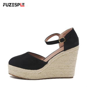 Sandalias de Plataforma con Tacón de Cuña para Mujer, Estilo Casual de Pescador, Suela Gruesa, Tacones Altos, <span class=keywords><strong>Alpargatas</strong></span>, Zapatos de Tacón para Mujer - Product Image 2