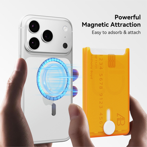 <b>Magnetic</b> Phone Card <b>Holder</b> With Stand Function Multi Color Pull Tab Card Pocket For MagSafe Compatible Phones - Product Image 4