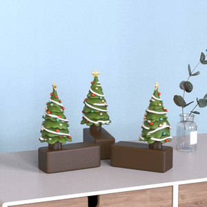 Accessori da giardino dipinti a mano personalizzati <span class=keywords><strong>per</strong></span> le vacanze in Polyresin Mini inverno albero di natale pianta da fiore - Product Image 5