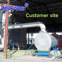 Machine de séchage de biomasse à tambour rotatif JNSHARE 45KW homologuée CE, 2200kg/h, séchage uniforme et efficace, faible consommation pour sciure de bois et paille
