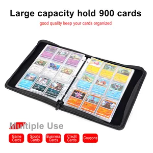 Factory Direct 9 Game Card Album Loose-leaf Storage Book Children's Card Collector Card Zipper Bag