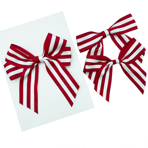 E-ma thuật thấp moq tùy chỉnh màu đỏ trắng sọc pre-tied <span class=keywords><strong>Bow</strong></span> cây lễ hội trang trí <span class=keywords><strong>Bow</strong></span> cho lễ hội Đảng gói quà tặng - Product Image 3