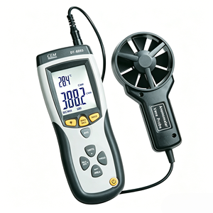 Medidor de Velocidad del Aire Portátil DT 8893 0.4-30m/s, Anemómetro con Termómetro IR sin Contacto - Product Image 6
