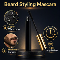 Mascara coiffant pour barbe de haute qualité pour hommes, super imperméable, épaississant, assombrissant, longue tenue