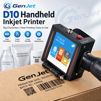 Imprimante jet d'encre portable et en ligne GenJet D10-M double mode 600 DPI pour le codage de lots, de dates, de codes-barres et de logos avec port de capteur