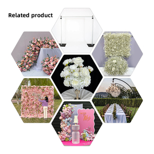 Promessa palla fiore matrimonio centrotavola piccola palla bianca amore finta rosa fiore artificiale per lo sfondo - Product Image 5