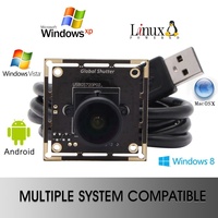 Caméra USB Monochrome AR0144 à obturateur global Raspberry Pi Fisheye grand angle pour la capture rapide d'objets en mouvement