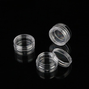 Tarro de crema de polvo suelto redondo de plástico PS de 1,5g, tarro de polvo brillante tarro de muestra cosmética de 1,5 ml - Product Image 2