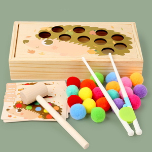 <span class=keywords><strong>Jeu</strong></span> d'Échiquier Hérisson Montessori en Bois avec Perles à Clipser, Jouet Éducatif pour Enfants de 5 à 7 Ans, Écologique et Certifié CE - Product Image 2