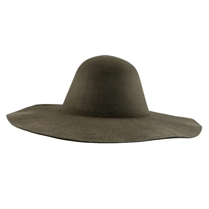 उच्च गुणवत्ता 100% ऑस्ट्रेलियाई ऊन 220 ग्राम कठोर कठोरता भूरे रंग की टोपी