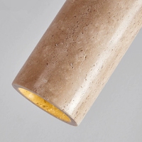 Lustre LED vintage beige en pierre naturelle, petite taille, hauteur réglable, décoration de plafond nordique pour chambre à coucher, best-seller