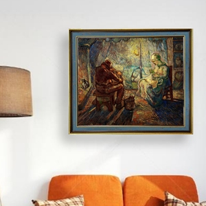 Tái tạo của Vincent Van gogh's The Night CAF-in phong cảnh ấn tượng thân thiện với môi trường với khung để trang trí nhà - Product Image 1