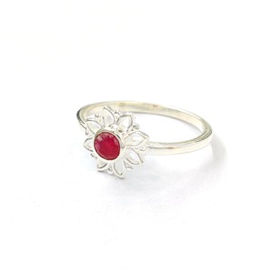 Bague en agate rubis, argent sterling 925, bague en pierres précieuses, bague en agate rubis réglable, collection artisanale, bagues fines, bijoux en argent, prix de gros - Product Image 4