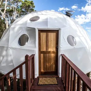 6m 8m 10m Pvc Hotel Room House Resort Garden Igloo Geodesic Glamping Dome Tent