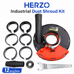 HERZO Cache-poussière universel pour <span class=keywords><strong>meuleuse</strong></span> d'angle en métal et plastique de haute qualité 7'' (180 mm) <span class=keywords><strong>Pièces</strong></span> de rechange pour meulage de surface 12 <span class=keywords><strong>pièces</strong></span>/boîte - Product Image 1