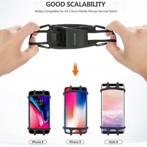 Floveme通用硅胶可调自行车摩托车360旋转带车把手机安装支架 - Product Image 4