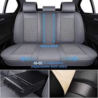 Vente en gros de housses de siège de voiture universelles en cuir de luxe respirantes et imperméables personnalisées