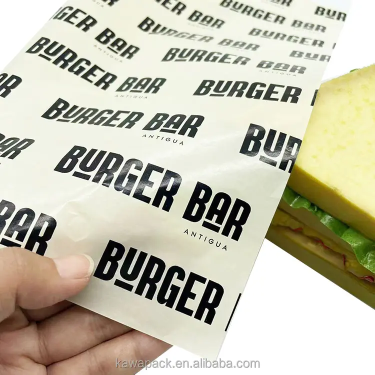 Tastyfood burger packaging carta da imballaggio per alimenti