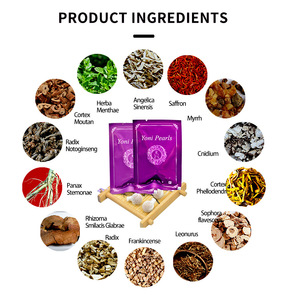 Chinaherbs Mujeres Salud Útero Curación Vagina Limpieza Ayuda a aumentar la fertilidad Yummy Inature Yoni Pearls Posparto - Product Image 2