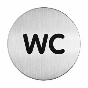 DURABLE - 4907-23 Pictogramme ''WC'' ø 83 mm - EAN 4005546400167 SIGNAGE ET MARQUAGE AU SOL PANNEAUX ET PICTOGRAMMES DE PORTE - Product Image 1